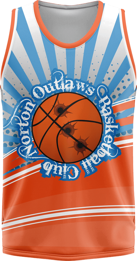 Two Half Design Sublimated Basketball Jersey