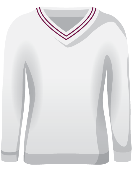 Womens Double Piped Full Sleeve Cricket Sweater