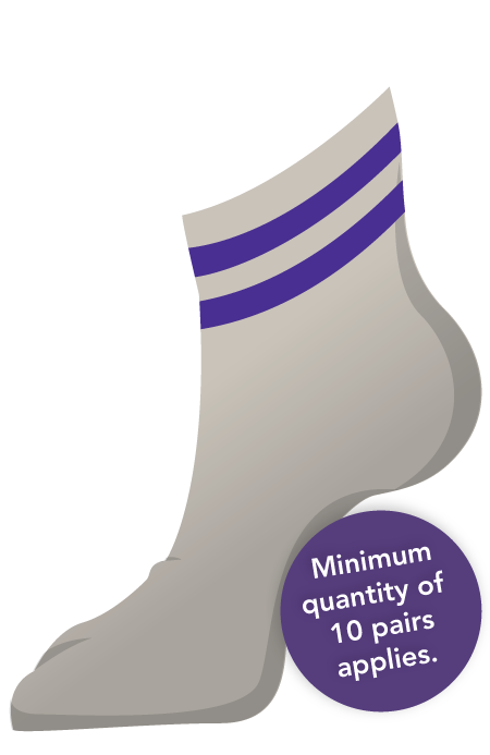 Custom Two Stripe Custom Ankle Socks
